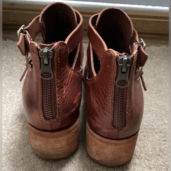 Kork-Ease Jardin Buckle Strap Brown Leather Ankle Bootie/Back Zip Size 9M - Picture 6 of 15